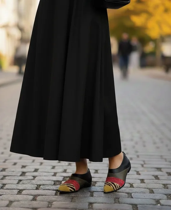 נעל עור צבעונית - קלרה