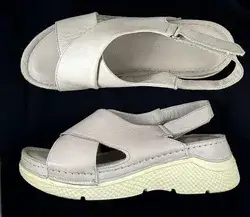 סנדל עור ענן שחור,חום,אבן