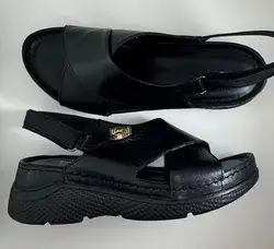 סנדל עור ענן שחור,חום,אבן