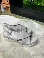 סנדל עור ענן שחור,חום,אבן