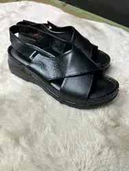 סנדל עור ענן שחור,חום,אבן