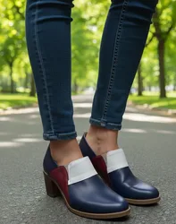 נעלי נוחות מעור תמר - כחול