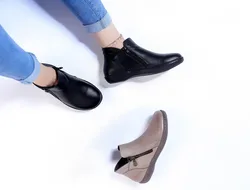 מגפוני נוחות מעור נעמה- שחור