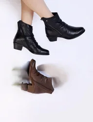 מגפי נוחות עור לוזיאנה שחור